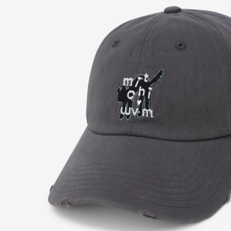 LUVM MITCHI COTTON BALL CAP 3_CHARCOAL GRAY