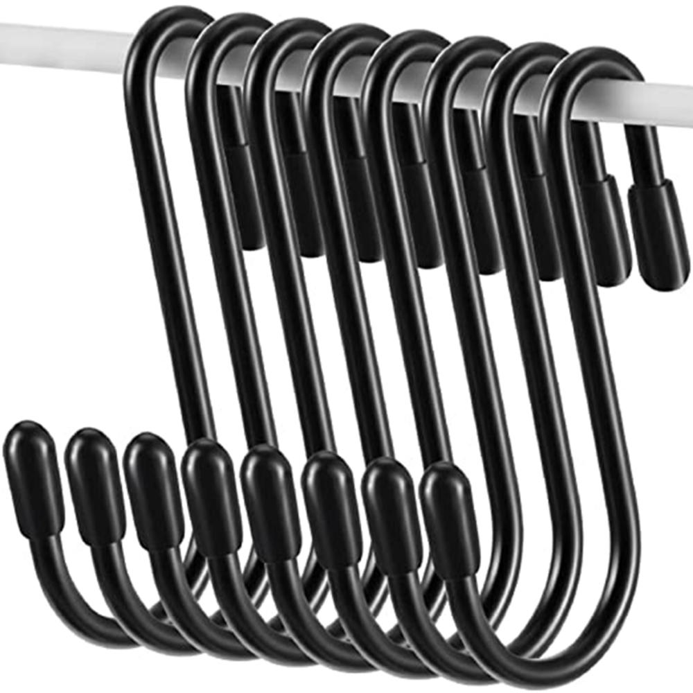 Color : 5PCS Style 2 A-YSJ S Hook 5 Stainless Steel Hooks Black S-Shaped Hook Kitchen Household Hanger Storage Rack S Hook Bathroom S Hooks Color : 5PCS Style 2 A-YSJ S Hook 5 Stainless Steel Hooks Black S-Shaped Hook Kitchen Household Hanger Storage Rack S Hook Bathroom S Hooks