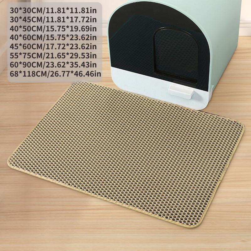 Litter Cat Mat Tray Mat Of Large Size Double Layer Honeycomb Waterproof Holes