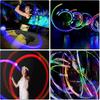 Led Poi Balls, Set Of 2 Led Poi Juggling Balls With Rainbow Colours And Strobe Effect, Led Glow Poi Set For Beginners And Professionals