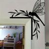 Vintage Wrought Iron Door Corner Dragonfly Topper Rustic Home Accent Ornament Gift for Insect Lovers House Decoration