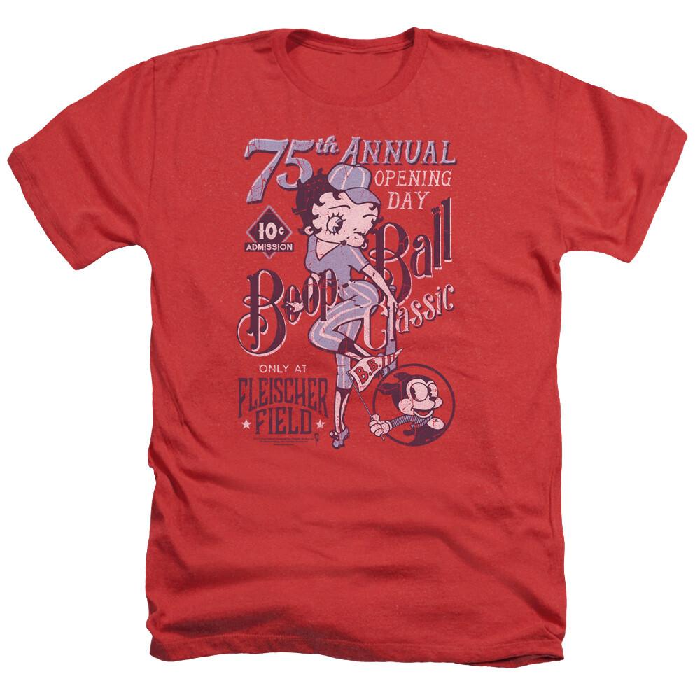 BETTY BOOP BOOP BALL Лицензированная мужская футболка с меланжевым эффектом SM-3XL Унисекс S