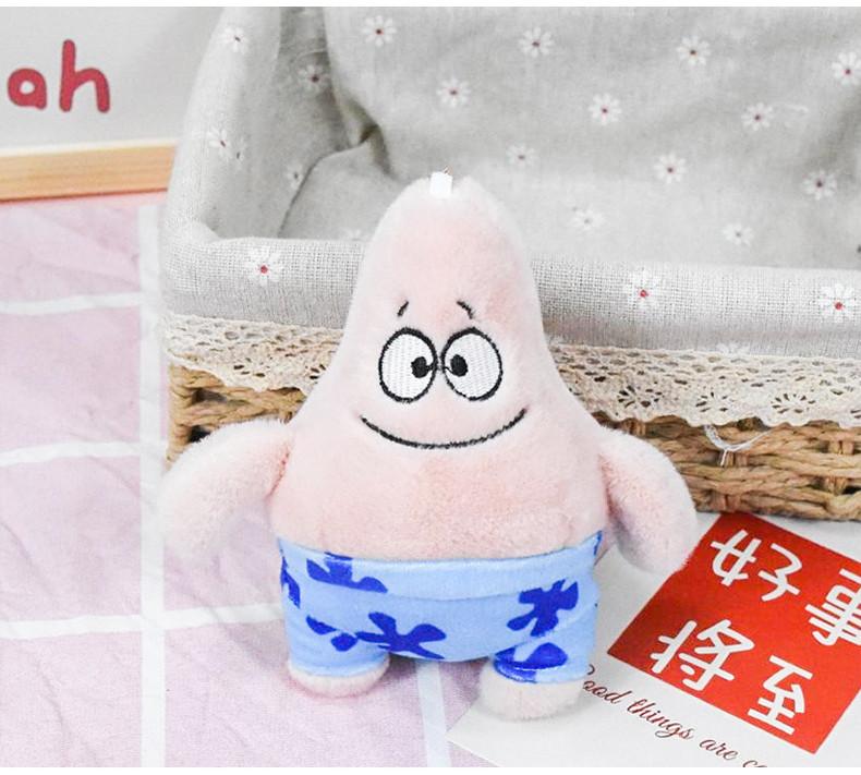 Cute Adorable Plush Starfish Keychain Soft Cartoon Stuffed Toy Bag Charm