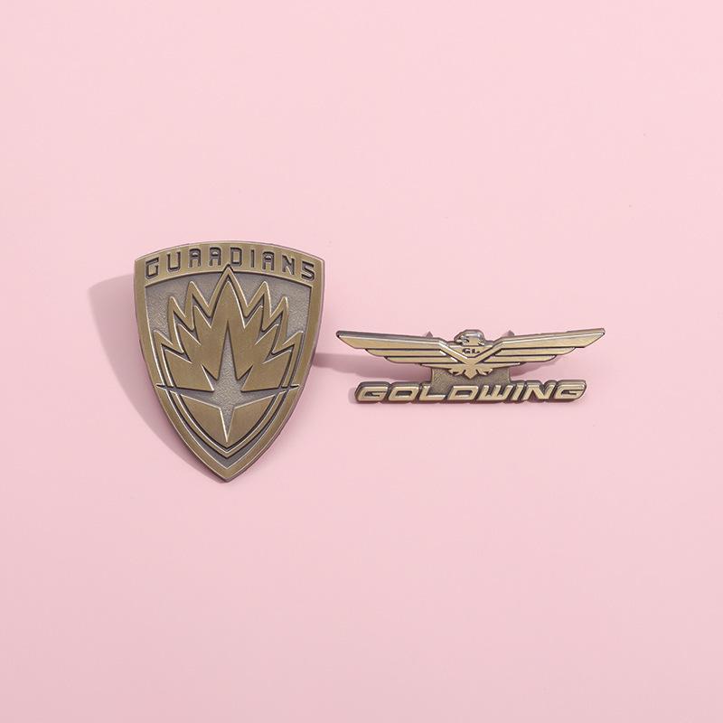 Cute Cartoon Eagle Shield Brooch Colorful Decorative Pin For Fashion Trendy