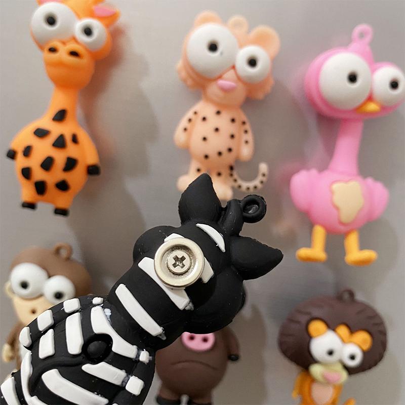 Cartoon Animals Fridge Magnet Cute Decorative Magnets Home Decor For Kitchen Office Whiteboard Locker Cabinet And Dishwasher