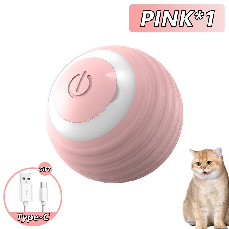 2026 Cat Interactive Ball Toy, Automatic Rolling Ball with Tail, Rechargeable Smart Pet Interactive Toy, Intelligent Mouse for Cat