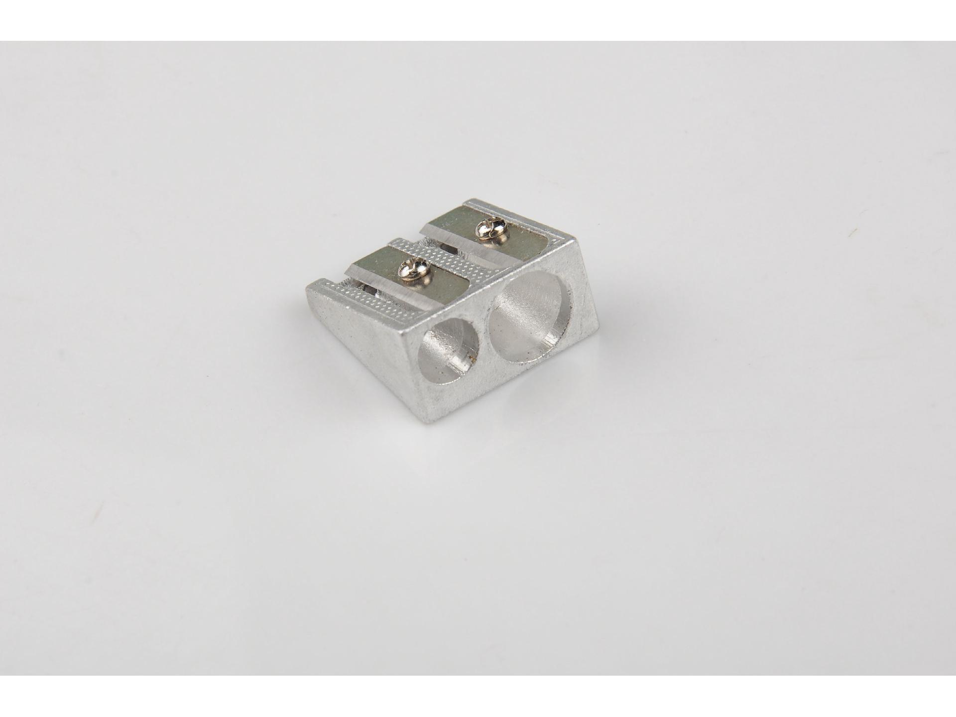 Exquisite High-Grade Aluminum Alloy Pencil Sharpener with Stainless Steel Blade Sloped Single-Hole Sharpener
