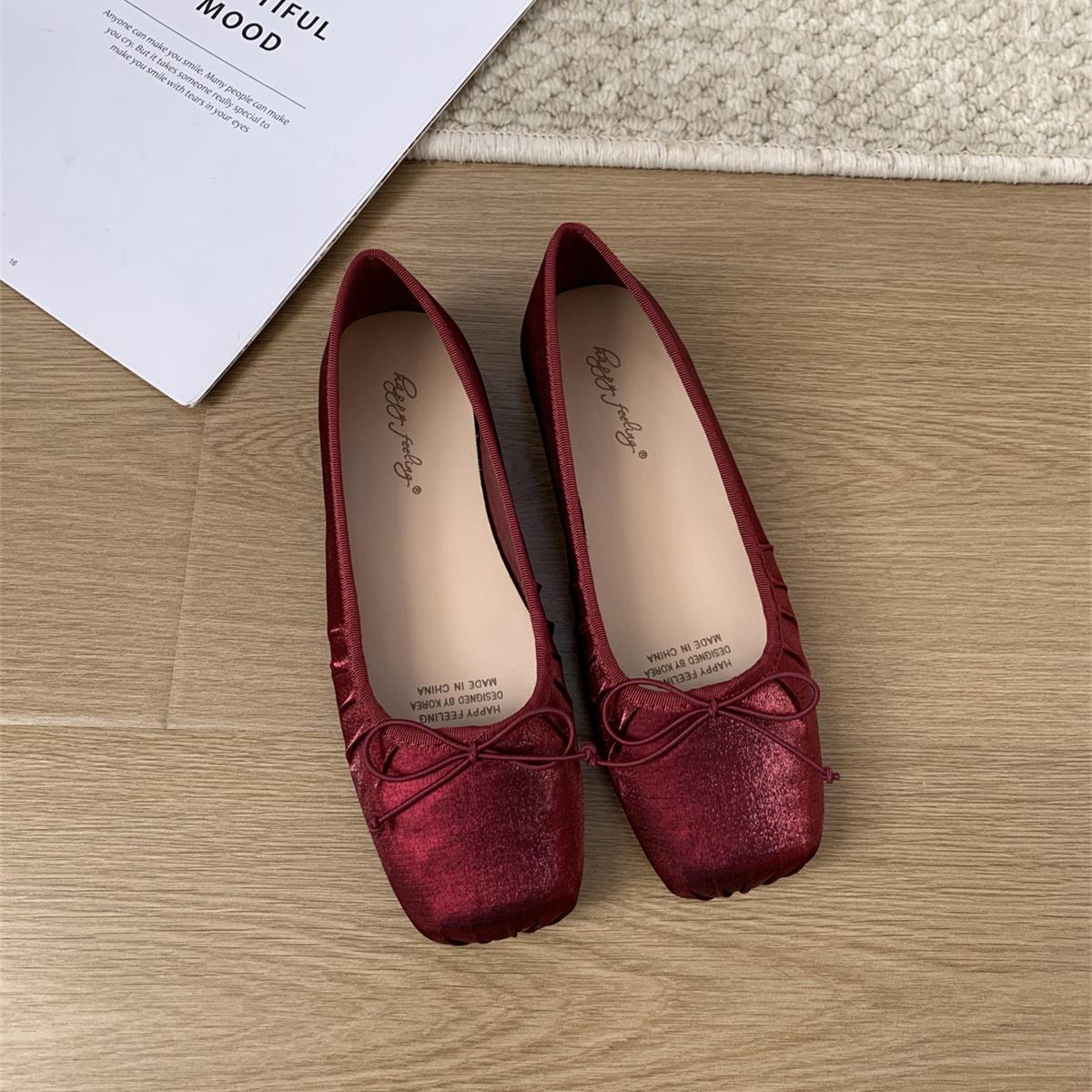 

Bailamos New Elegant Women Flats Comfortable Ballet Shoes Woman Classic Round Toe Bowtie Ballerina Flats Ladies Soft Loafers Muj 35