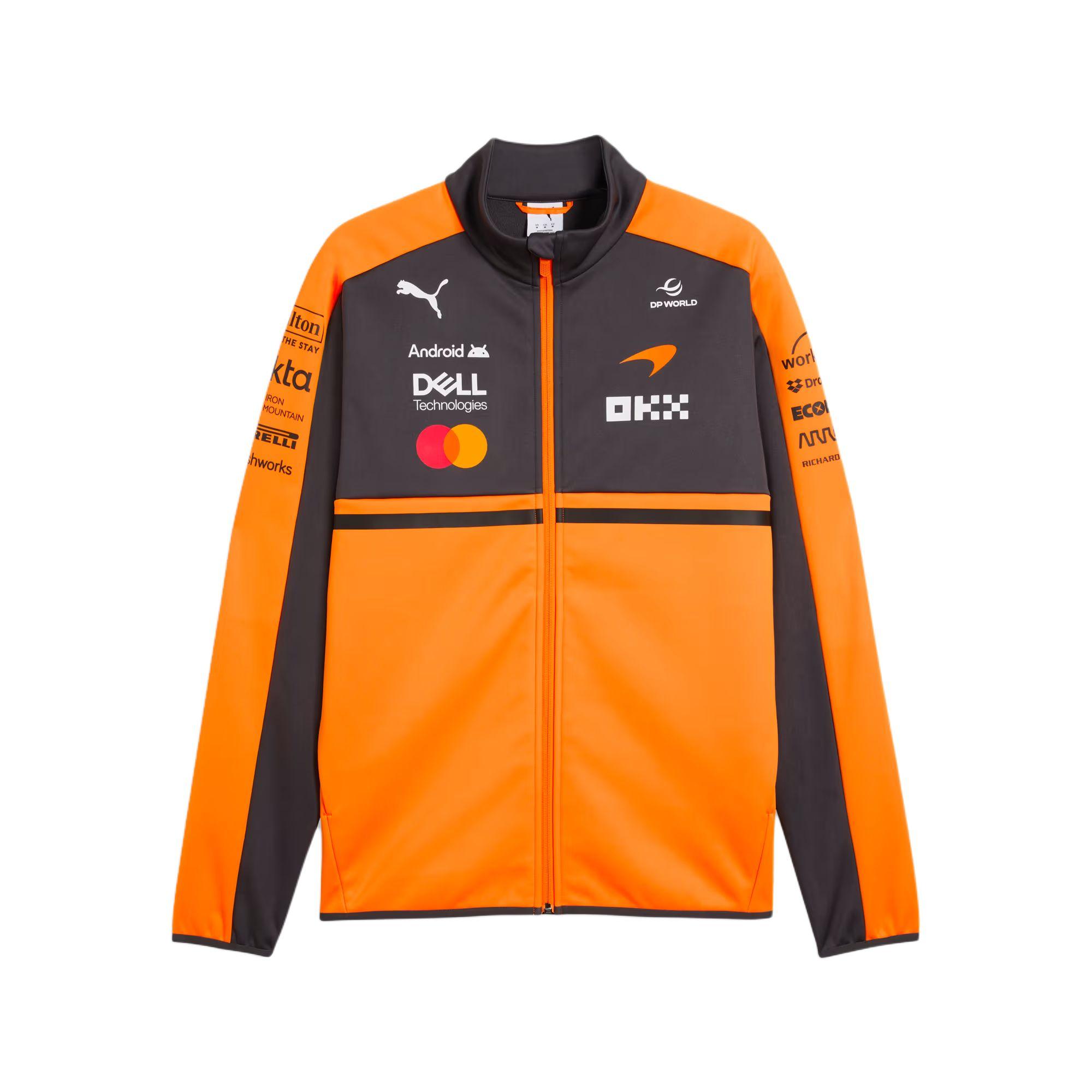 PUMA x McLaren REPLICA F1 Retro Edition Car Enthusiast Color Block Fleece Lined Thermal Soft Shell Jacket Men s 713948-01 XL