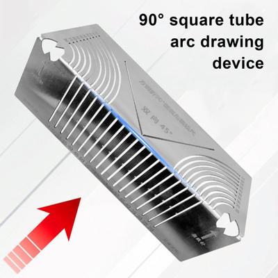 Herramienta de marcado de arco angular Herramienta de soldadura de marcado de doblado de tubos de acero cuadrados de 90 grados Herramienta lineal ajustable