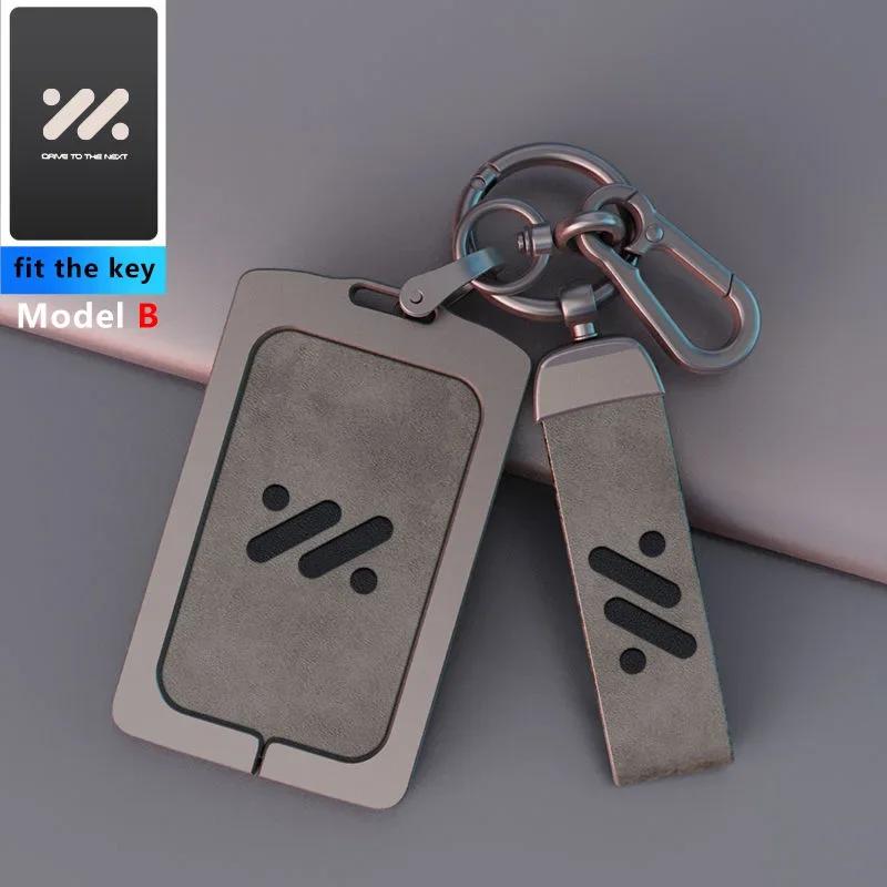 Zinc Alloy Leather NFC Key Case for IM LS6 MAX LS7 PRO L7 Dynamic Car Remote Protection Cover Bag Shell Keychain Accessories