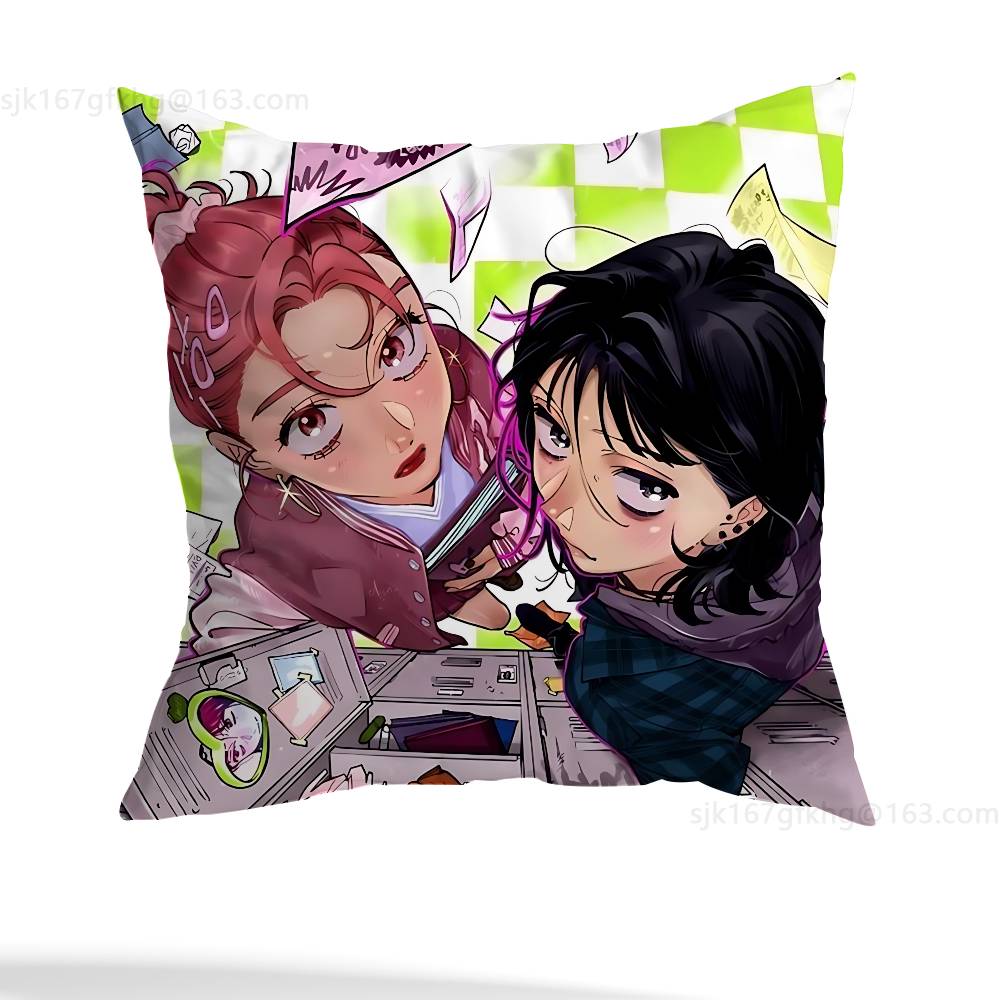 The Guy She Was Interested Pillow Case Anti-dustmite Pillowcase Invisible Zipper Silky Short Plush Sofa Cushion Cover