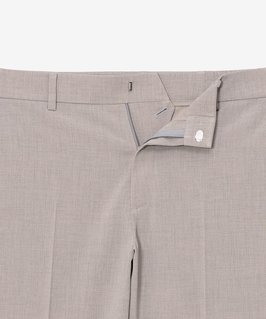 BASIC HOUSE Linen-Like Tapered Fit Slacks Beige Lzpt3104