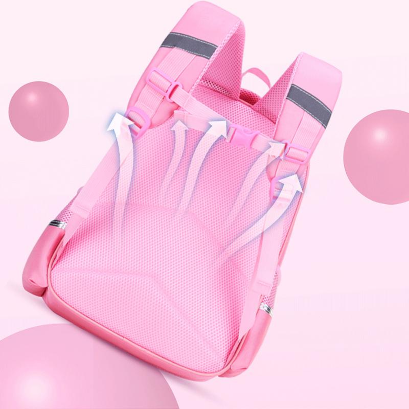 New PU Leather School Bag Korean Fashion Girls Backpack Cute Cat Orthopedic Waterproof Backpack