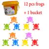 10-60Pcs Jumping Frog with Bucket Bounce Fidget Toys Novelty Assorted Stress Reliever Birthday Gift Boys Girls Party Favor Game