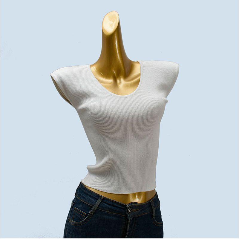 Shoulder Bag Sleeveless Waist Hugging Temperament Summer Outer Wear Knit sweater Slim fit Inner wear Slimming Small Flying Sleeve Vest Top Women