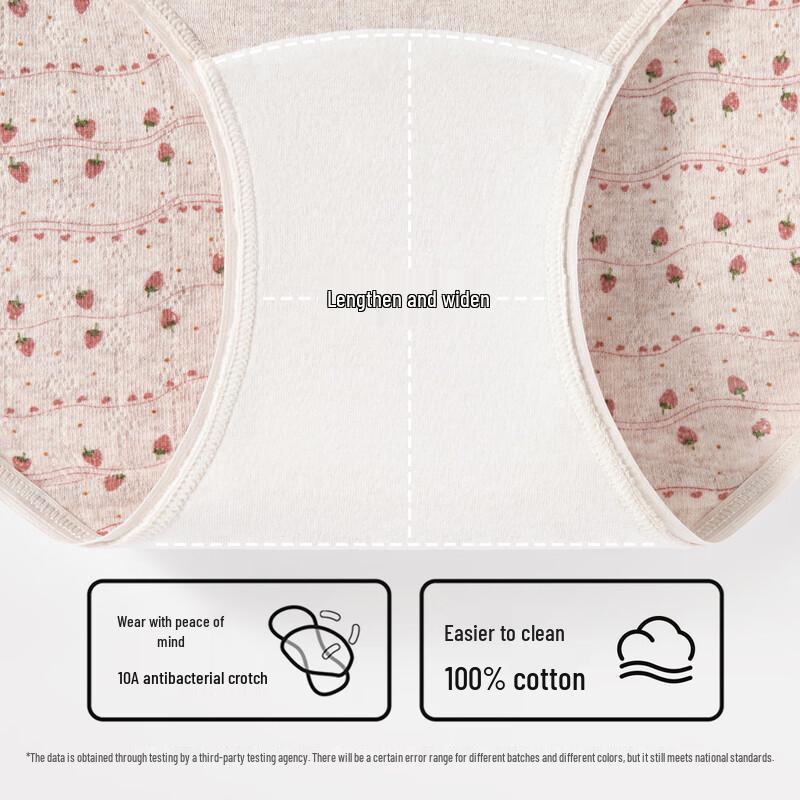 Maoren Women's 10A Antibacterial 100% Cotton Briefs