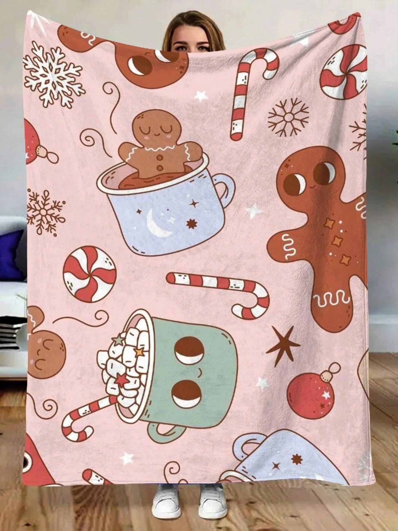 

Sporty Flannel Blanket - Warm Soft | Heat Retaining, Stain Resistant | Christmas/Birthday Gift 70x100cm білий