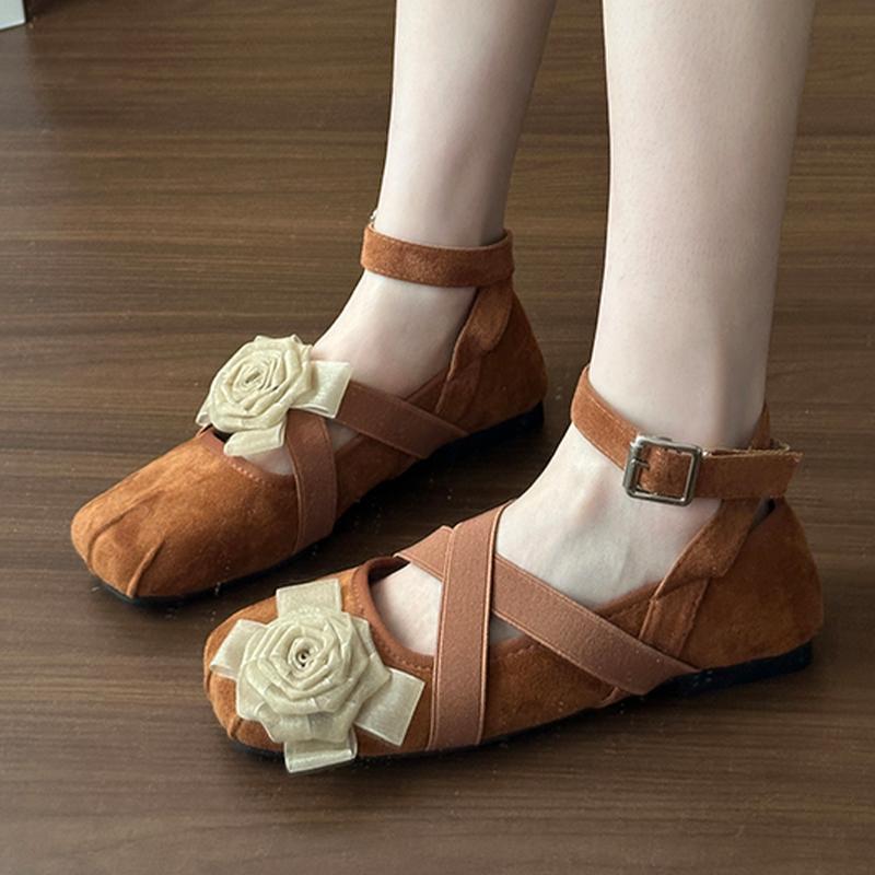 Ballerinas Damen Ballett Tanzschuhe Blume Designer Slipper Schuhe Herbst Damen Sandalen 2025 Kleid Bequem Lässig Zapatos Mujer