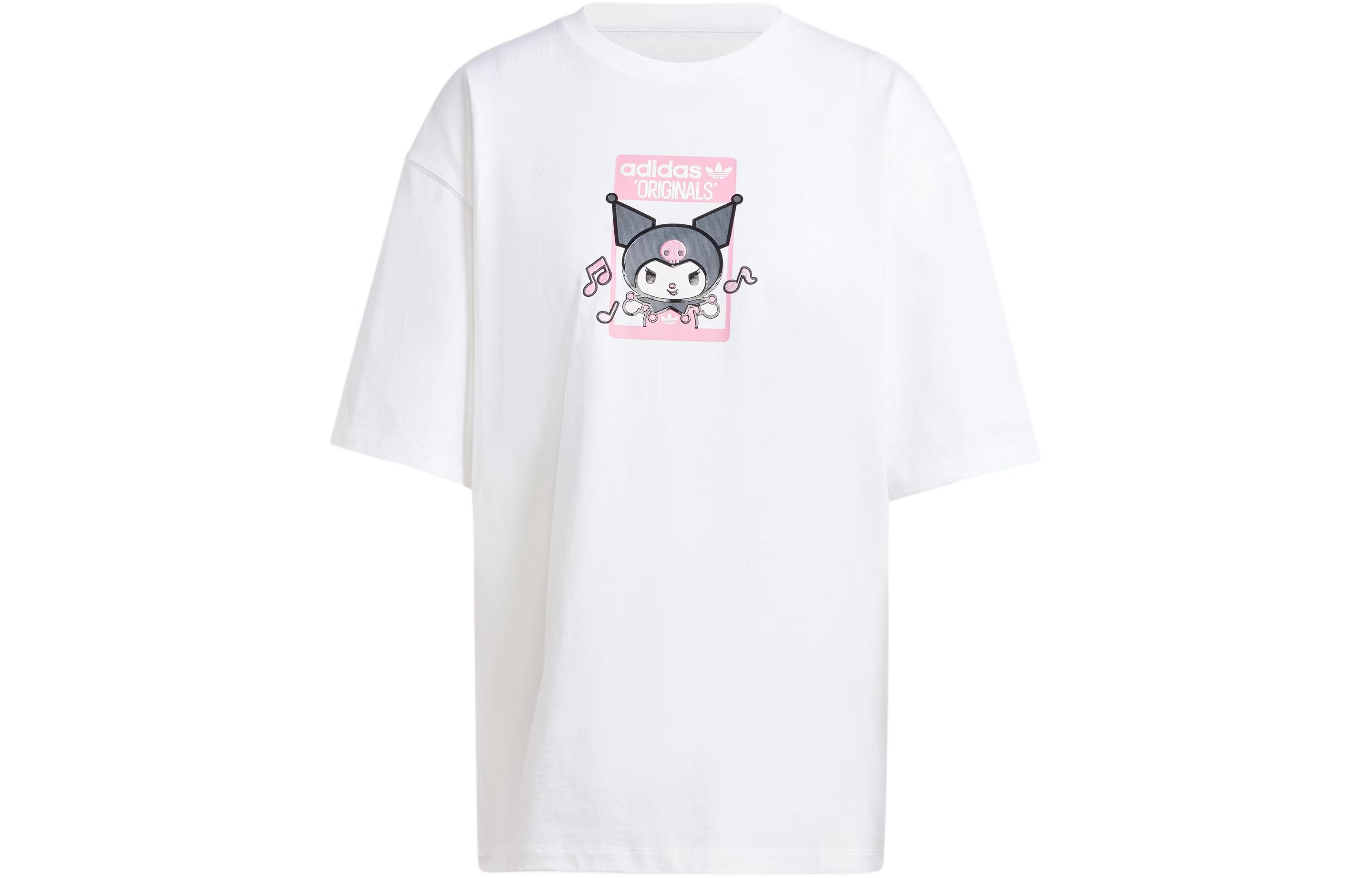 adidas originals X Hello Kitty Kuromi Graphic Oversized Tee White JG8056 M
