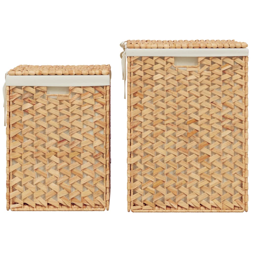 Vidaxl Laundry Baskets, 2 Pcs., Water Hyacinth