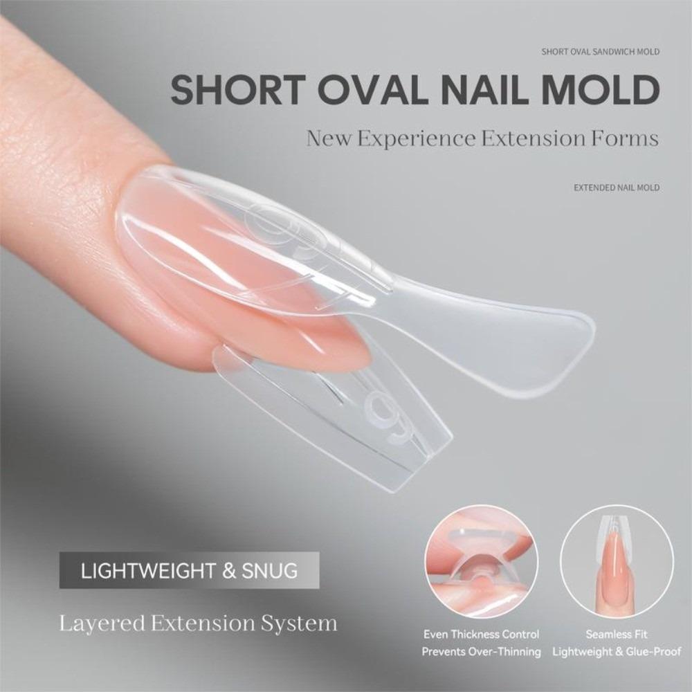 240pcs Ultra-Thin Sandwich Nail Forms No-Trace Double-Sided Fake Nails New Nail Tips  DIY