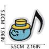 Iron-On Embroidery Patch, Music Note & Earphone Love Cloth Sticker, Decorative Applique For Clothes Schoolbag, Boys Diy Accessories