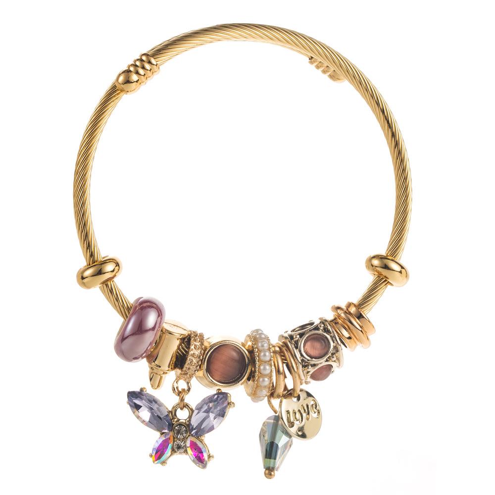 Light Luxury Bracelet Niche Exquisite High-end Butterfly Pendant Bracelet Beaded Versatile Jewelry