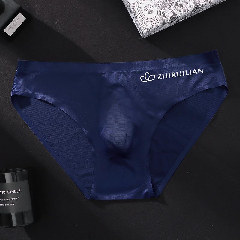 

Чоловіча дихаюча низька білизна-боксерки з прозорим кишенею з крижаного шовку 3XL 170-190