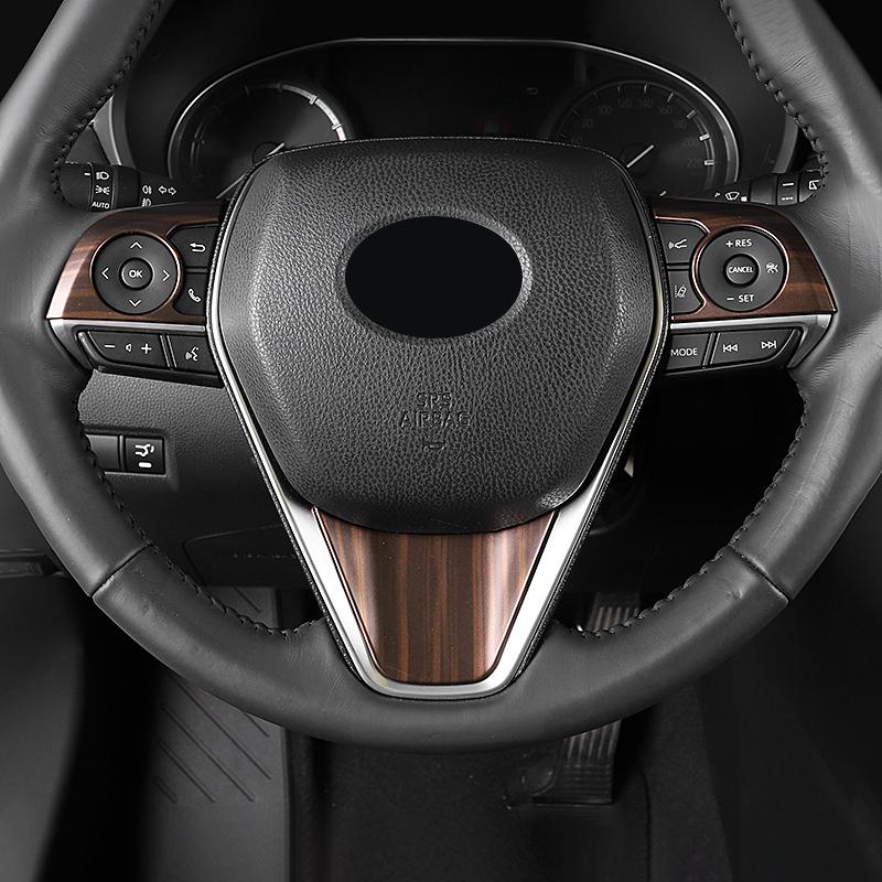 ABS Carbon Fiber Car Steering Wheel Panel Switch Button Cover Trims For Toyota Camry XV70 2018 - 2022 2023