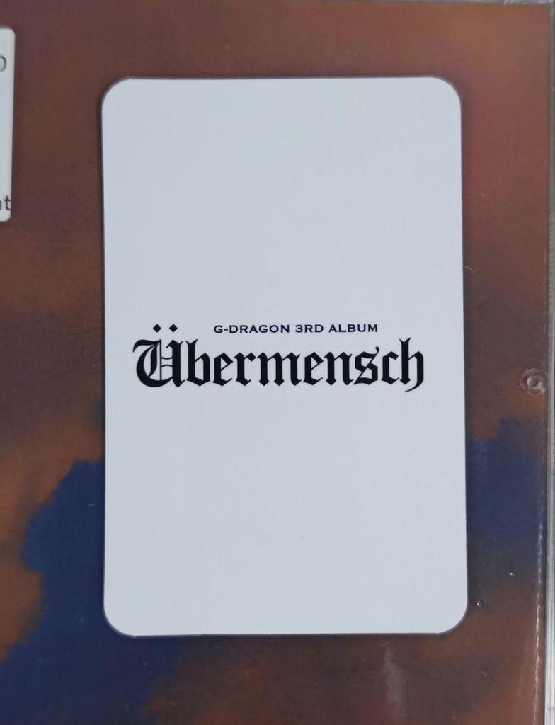 [USED] G-DRAGON ÜbermenschYES24 bonus trading card