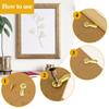 100PC Frame Picture Turn Button Fasteners Set Gold Hardware Backing Clips Picture Frame Backing Clips