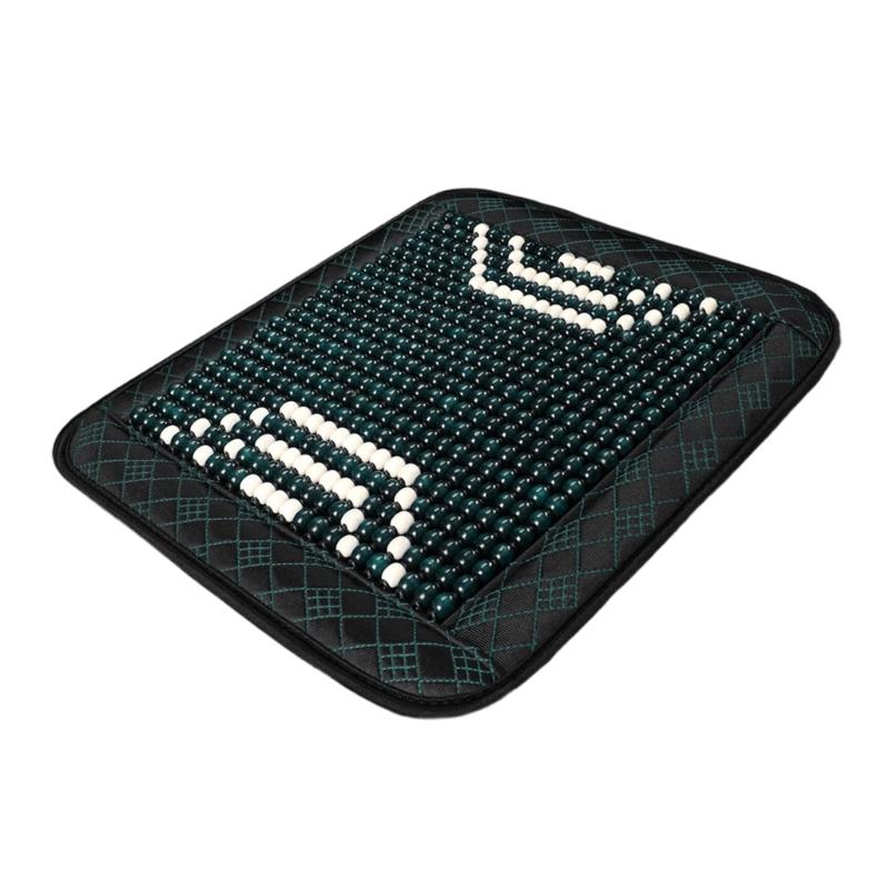 Universal Vehicle Chair Ventilated Cooling Seat Pad Cushion Beaded Comfort Seat Cover Lumbar Back Brace Support Cushion