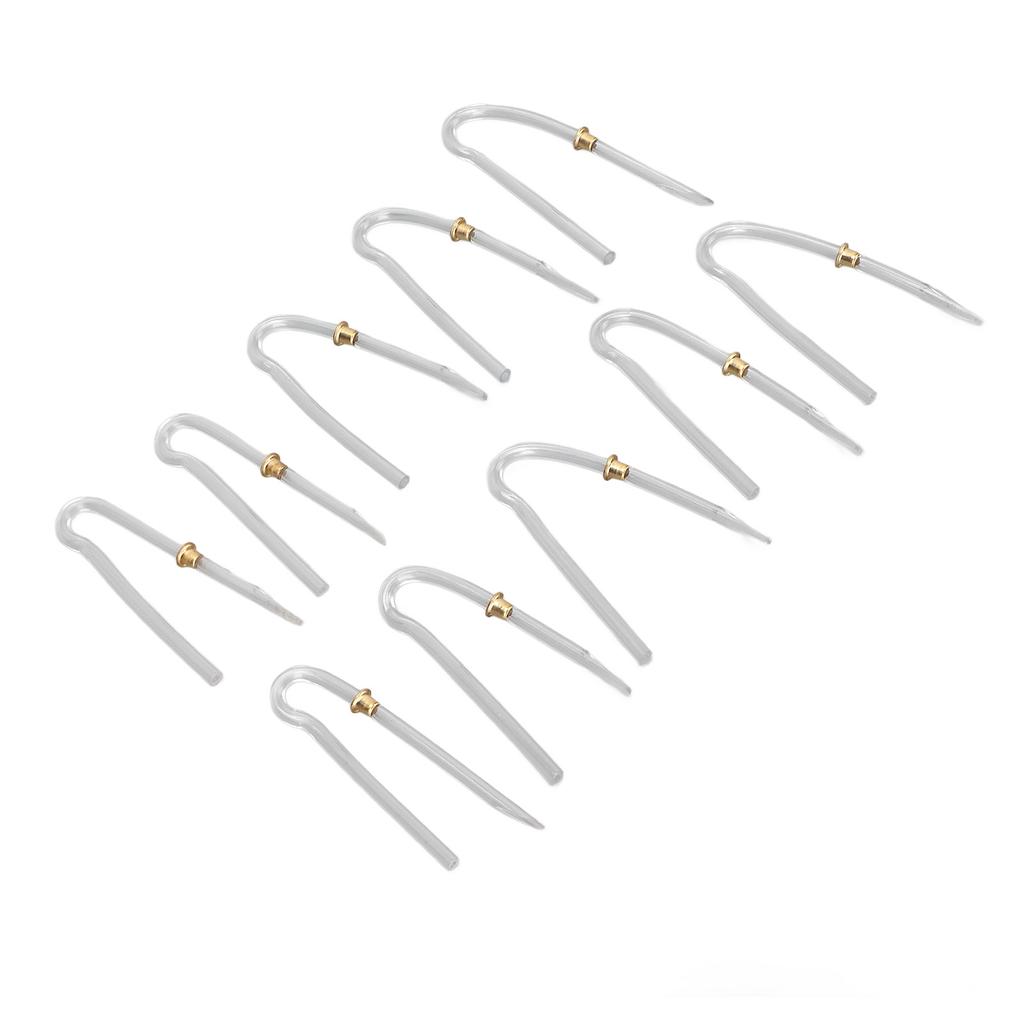 10pcs Preformed Earmold Hearing Aid Tubes Professional BTE Hearing Aid Tubing with Metal Tube Lock