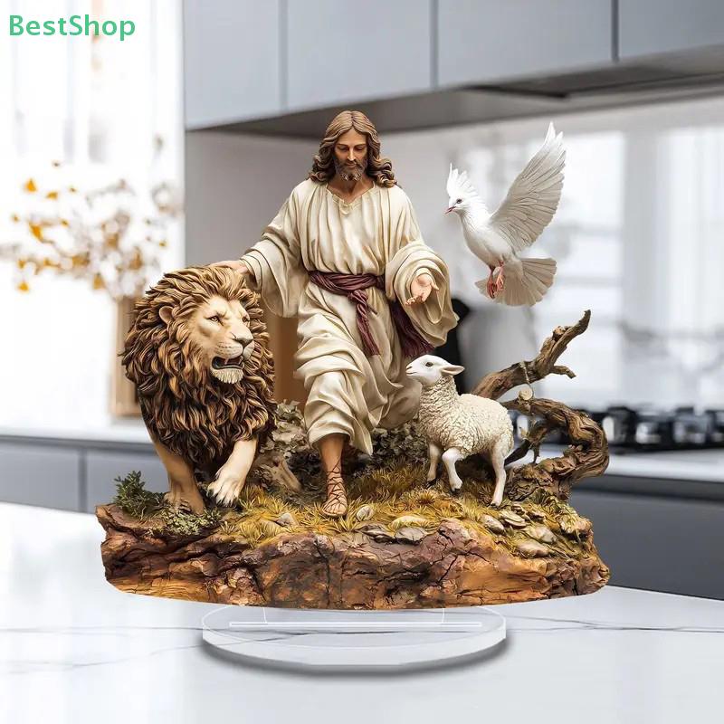 2D Flat Acrylic Jesus Birth Scene Table Centerpiece Accessory For Home Decor Party Ornment