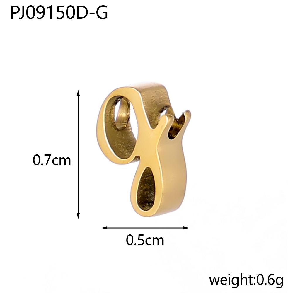 CARLIDANA Stainless Steel Gold PVD Plated DIY Lower Case 7mm Letter Alphabet Initial Charm Pendant Accessories Jewelry Fitting