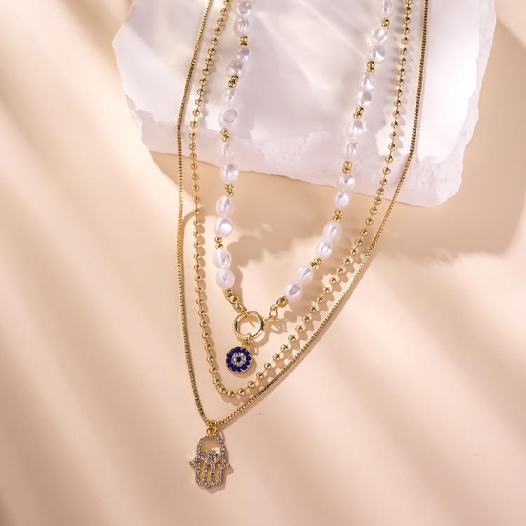 Fashionable Necklace Multiple Layer Necklace Elegant Party Necklace Alloy Texture Trendy Fashion Jewelry for Daily Party