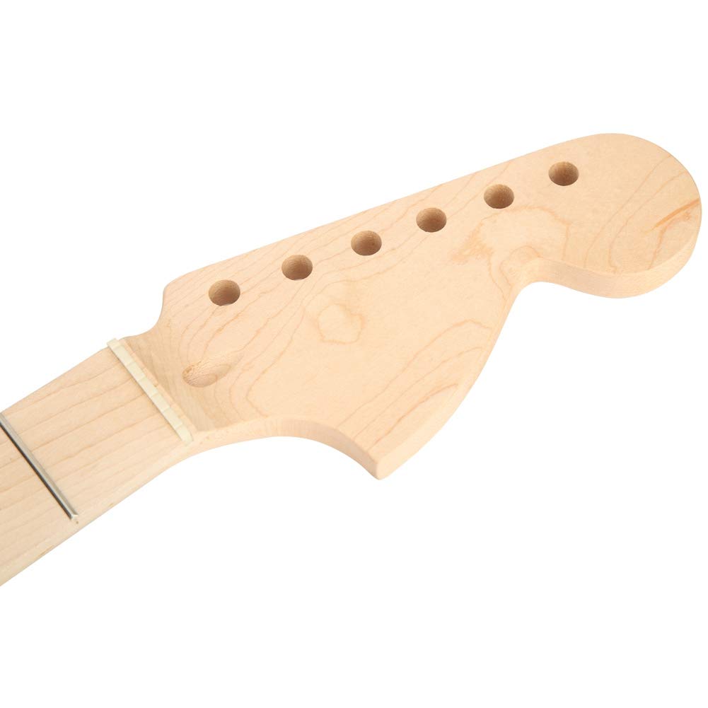 Vbestlife Maple Guitar Neck Right-Handed Electric Guitar Replacement 22 Frets Bright Sound DIY