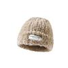 White Plush Hat for Women in Winter Thickened Woolen Hat  Large Head Circumference Warm Knitted Hat  Windproof Pullover  Cold Hat Slimming