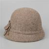 Simple Flower Wool Woolen Mother Hat Ladies Season High Sense Versatile Bucket Hat