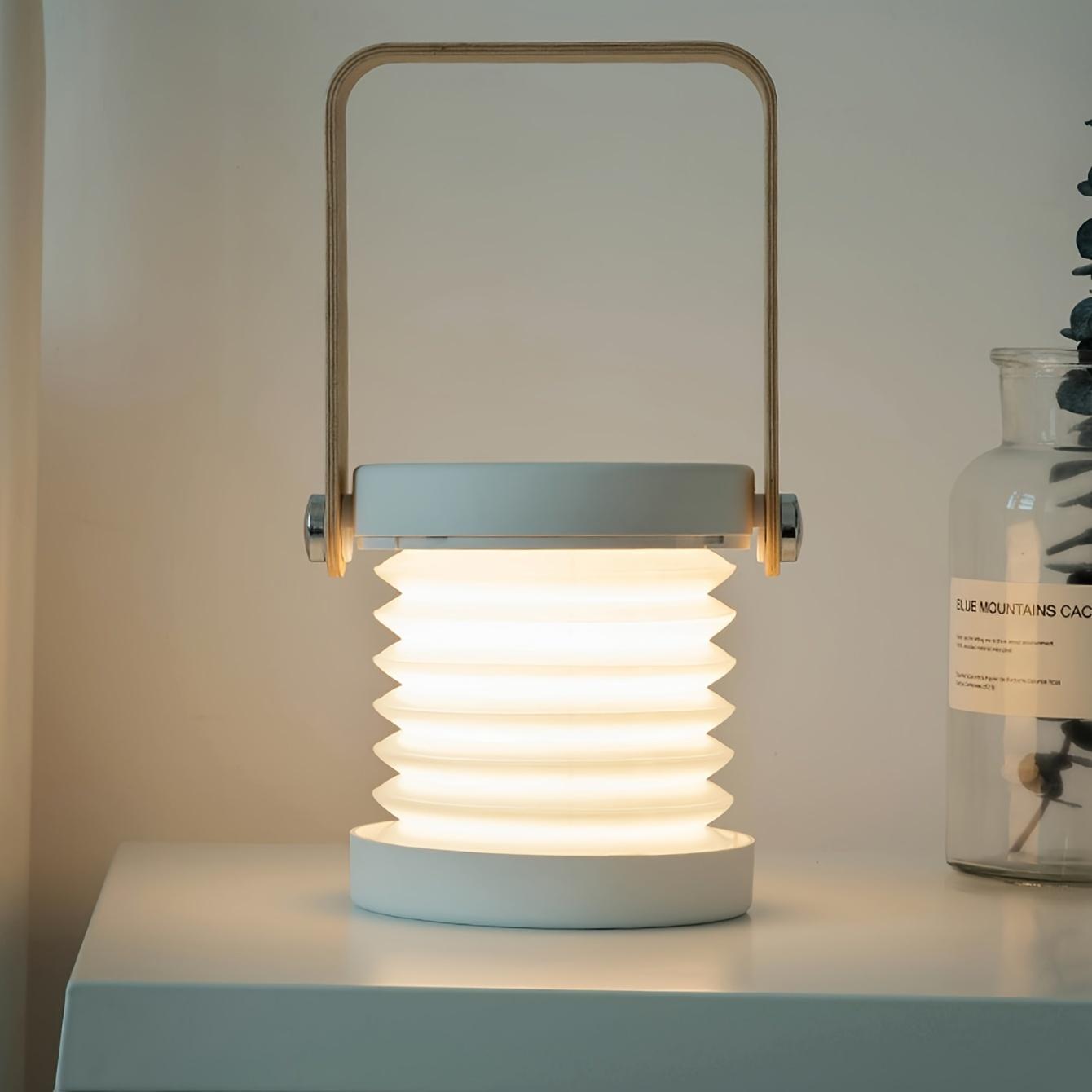 

1pc Creative and Minimalist LED Rechargeable Portable Lantern Light, Foldable Soft Light, Eye Protection, Living Room, Bedroom белый