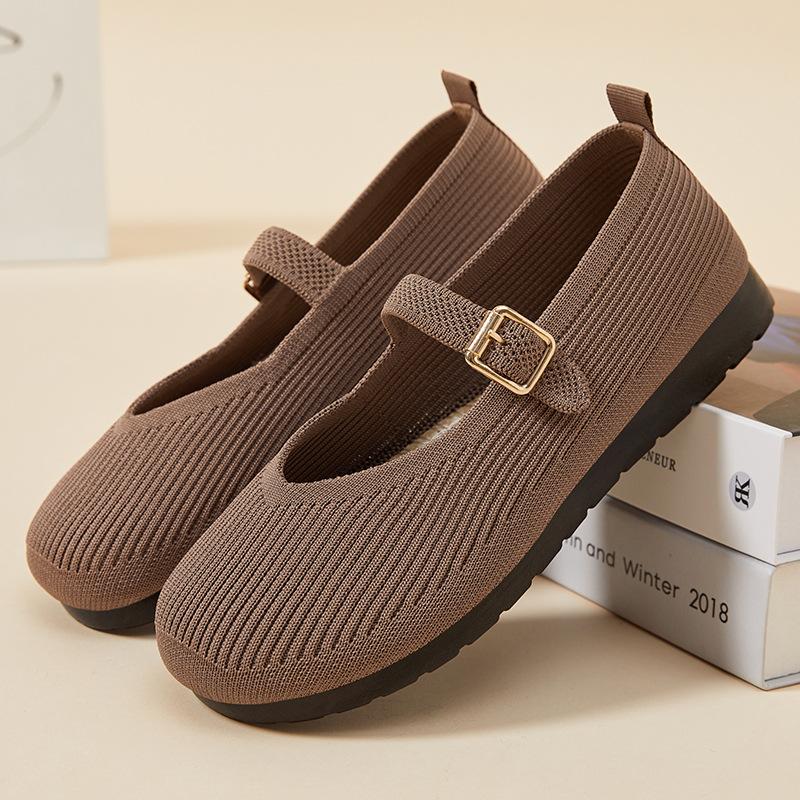 

Летняя женская обувь, повседневные туфли на плоской подошве, туфли для мам, женская обувь на мягкой подошве 41 хаки