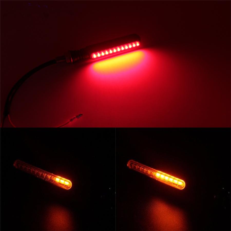 New 2x 12V ATV Scooter Dynamic LED Signal Indicator Blinker + Red Rear Strobe Light