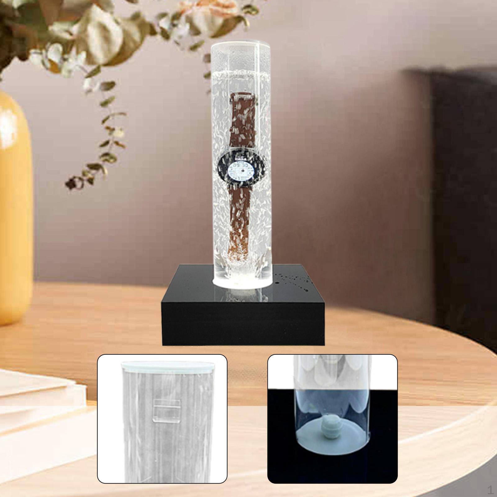 

Подставка-дисплей для часов с функцией проверки на водонепроницаемость и подсветкой для розничной торговли чёрный