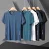 Tricou sport de vară pentru bărbați, cu uscare rapidă, ocazional, respirabil, cu mânecă scurtă, alergare, fitness, bluză largi de dimensiuni mari