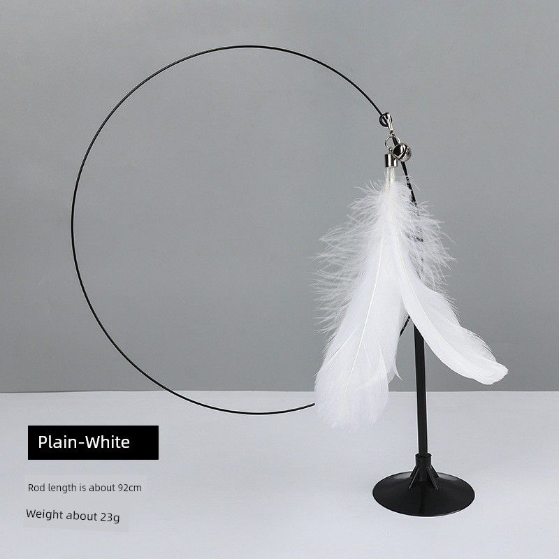 

Игрушка для кошки Присоска Забавная кошачья удочка Длинная удочка Пружинная удочка Стальная проволока Перья Саморазвлечение Снятие скуки Товары для питомцев Игрушка для кошки Common suction cup White