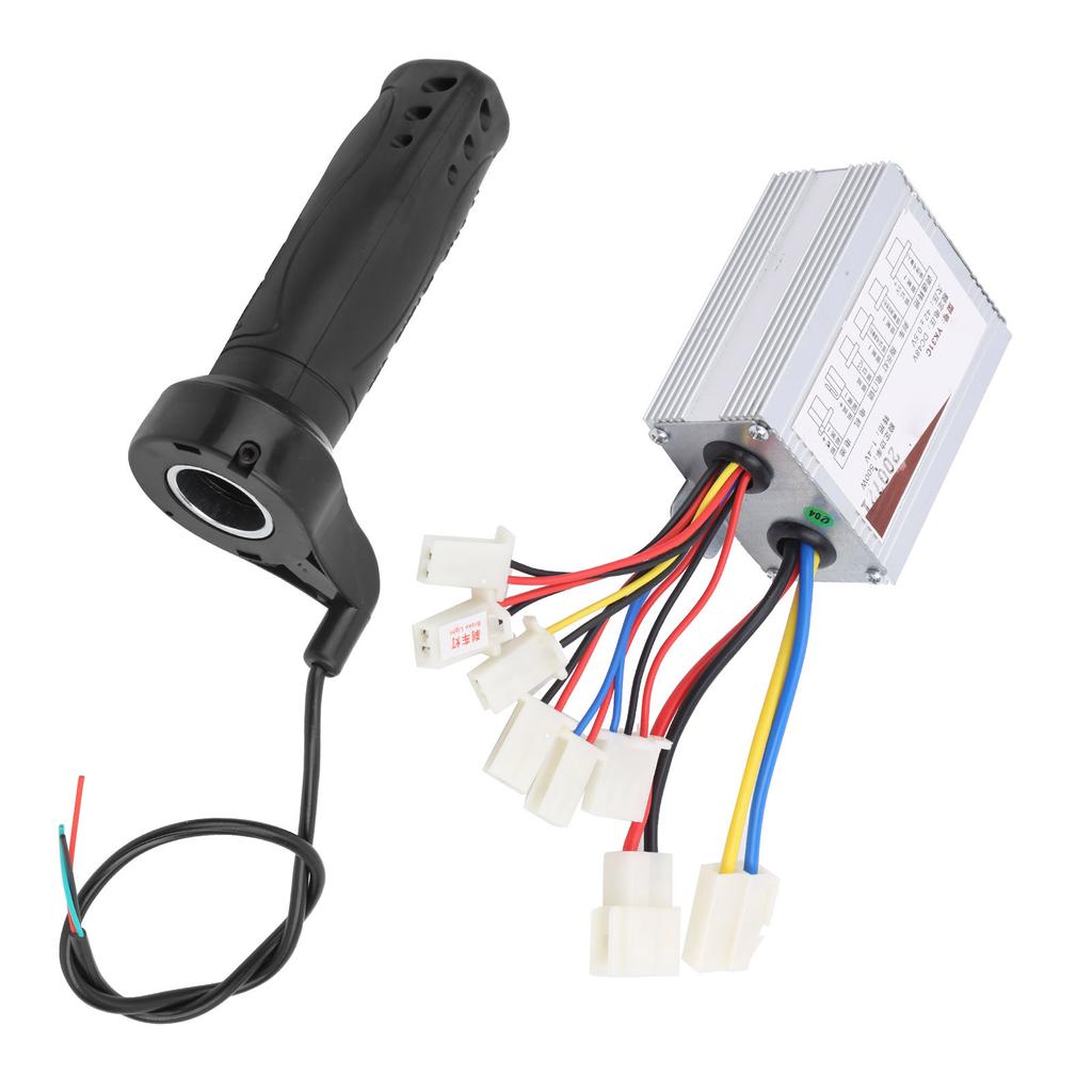 48V 500W Brush Controller Short Cable Thumb Throttle Grip Electric Bicycle Handlebar Set