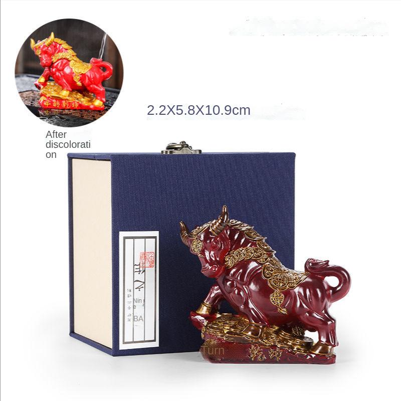 

Китайские чайные украшения для животных, меняющие цвет украшения в виде коровы, меняющие цвет смывающие чайные принадлежности, чайные игры, украшения для чайного стола