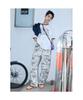 Saendeusaundeu (Unisex) Cotton Camo Pants Light Gray