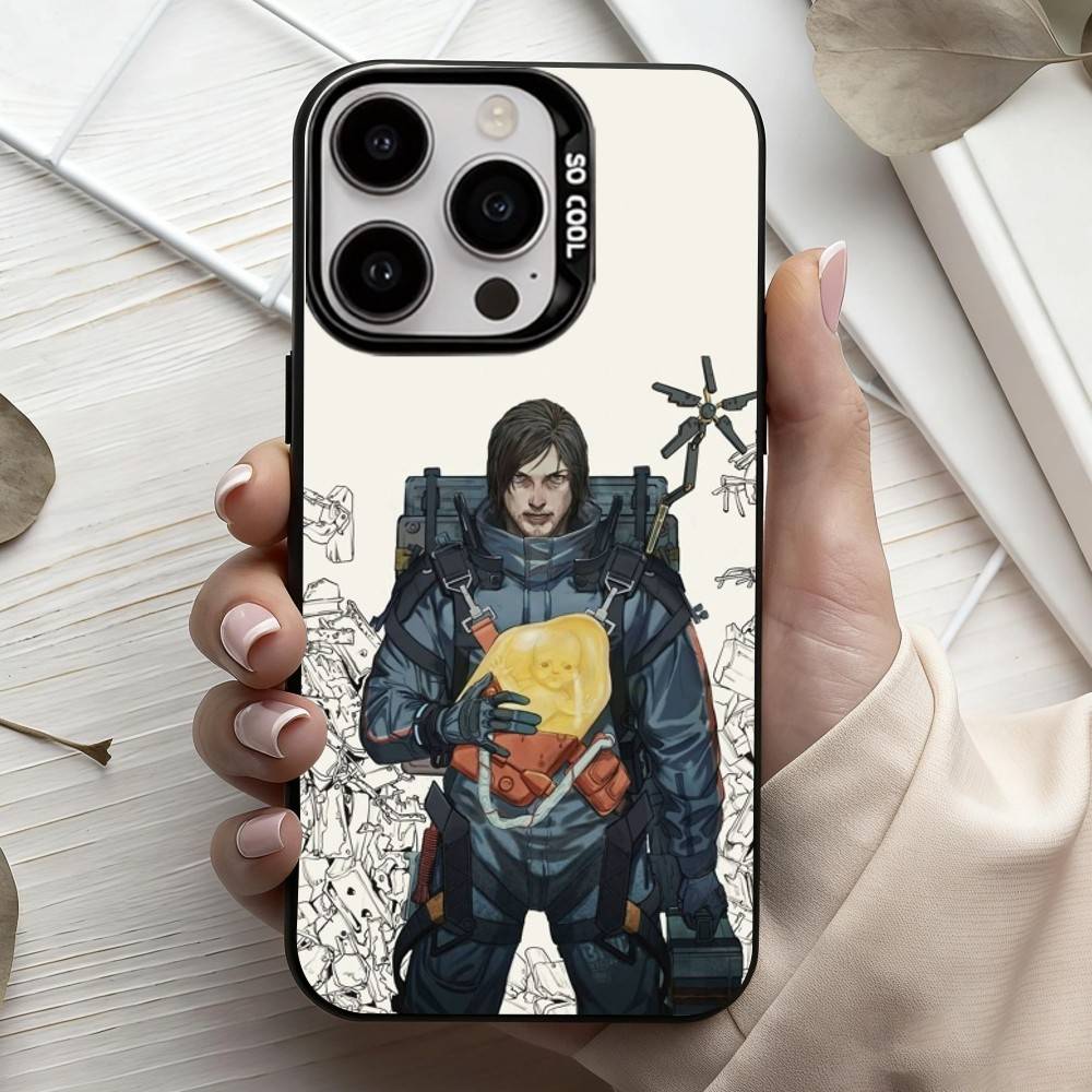 G-Game D-Death S-Stranding Phone Case For iPhone17,16,15,14,13,12,11 Plus,Pro Max Black Candy silver phone case
